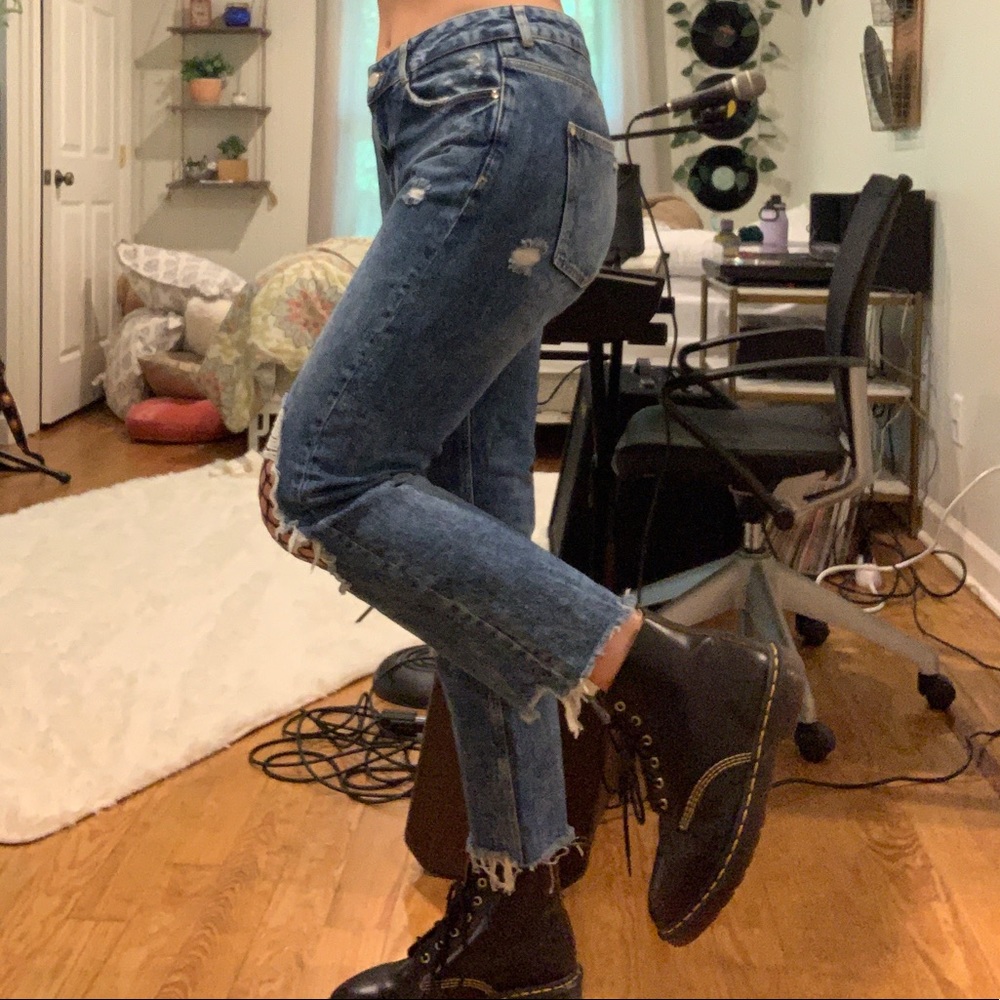 Zara Ripped Jeans with Mesh - Picture 3 of 6